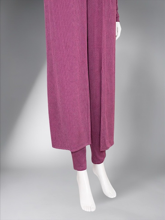 Longline Ribbed Jumpsuit Set - Picture 6 of 13